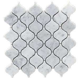 Carrara White Marble <b>Mosaic</b> Tiles 10mm Thick Modern Round for Room - Product Image 6