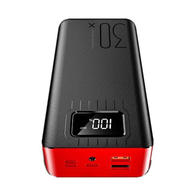 30000mAh Large Capacity Power Bank Outdoor Mini Portable Digital Display 20000mah Mobile Power Bank with Flashlight 1000mAh