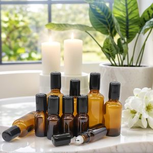Botella de Vidrio Ámbar para Aceites Esenciales, Gotero para Suero para el Cuidado de la Piel, Gotas para Ojos, 5ml 10ml 15ml 20ml 30ml 50ml, Impresión Serigráfica - Product Image 5