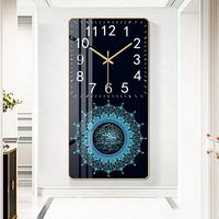 Horloge murale en cristal avec calligraphie arabe islamique, nouveau design, décoration intérieure, peinture murale religieuse musulmane