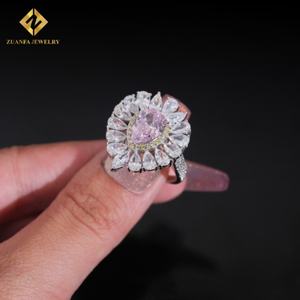 Anillo de Compromiso de Plata de Ley 925 en Oferta, Anillo de Boda para Mujer con Diamantes, Joyería de Lujo con Forma de Flor - Product Image 5