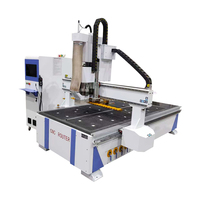 Machine de travail du bois CNC 1325, routeur CNC à trois axes, changeur d'outils automatique avec table à vide
