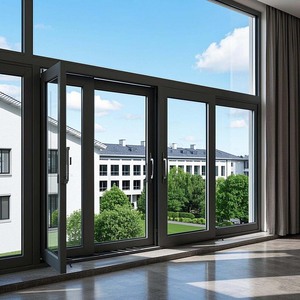 Grande demande Vente en gros Fenêtre de luxe en aluminium Fenêtre à battant en aluminium imperméable et coupe-vent à <span class=keywords><strong>double</strong></span> <span class=keywords><strong>vitrage</strong></span> - Product Image 2