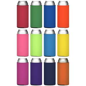 Fundas delgadas para latas altas de 12 oz, ideales para sublimación, para botellas de cerveza de espuma, lisas, en blanco, para vinilo. - Product Image 1