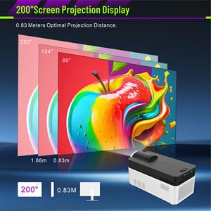 2024 Phong Cách Mới 1080P Chiếu Hy450 Cho Doanh Nghiệp Rạp Hát Tại Nhà Rạp Chiếu Phim 300LM Movie Chiếu Di Động Ngoài Trời 4K Máy Chiếu - Product Image 6