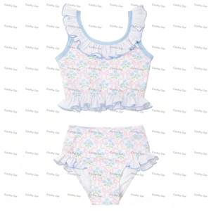 Set Costumi da Bagno per Bambini: Completo Floreale con Volant per Bambine, Pantaloncini da Nuoto Estivi per Bambini, Costumi ad Asciugatura Rapida - Product Image 4