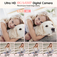 Kamera Digital Mini KENUO Custom 64MP 18X Zoom Sensor CMOS 2.8 inci HD 4K Perekam Video Fotografi