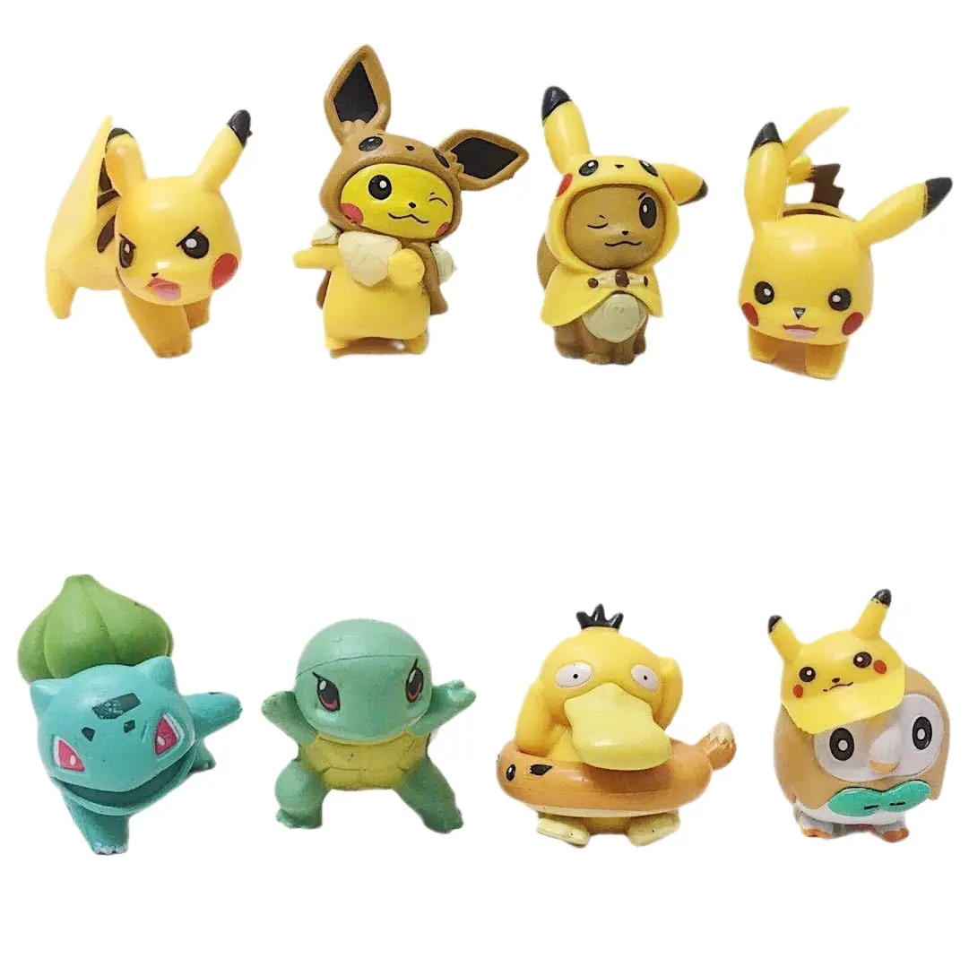 Pokemones PVC Anime Hình Đồ Chơi Thu Hành Động Hình 8 cái/bộ Poke Mon Đi Cho Trẻ Em