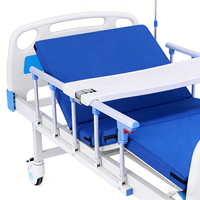 Lit d'hôpital manuel en métal à deux fonctions de haute qualité, vente en gros d'usine, pour soins médicaux et usage patient