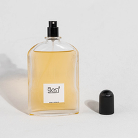 Atomiseur de parfum en verre cylindrique miniature de 100 ml, flacon de voyage fin avec buse à brume fine et impression sérigraphique