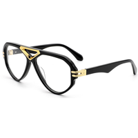 Monturas de Gafas Ópticas Populares de Acetato y Metal con Doble Puente y Bisagra Reparable de Celulosa