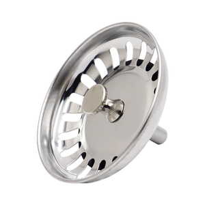 Bouchon d'évier de cuisine 83mm SS304 filtre de vidange d'évier Satin argent et doré bouchon de panier Anti-colmatage panier collecte des déchets boîte de panier - Product Image 1
