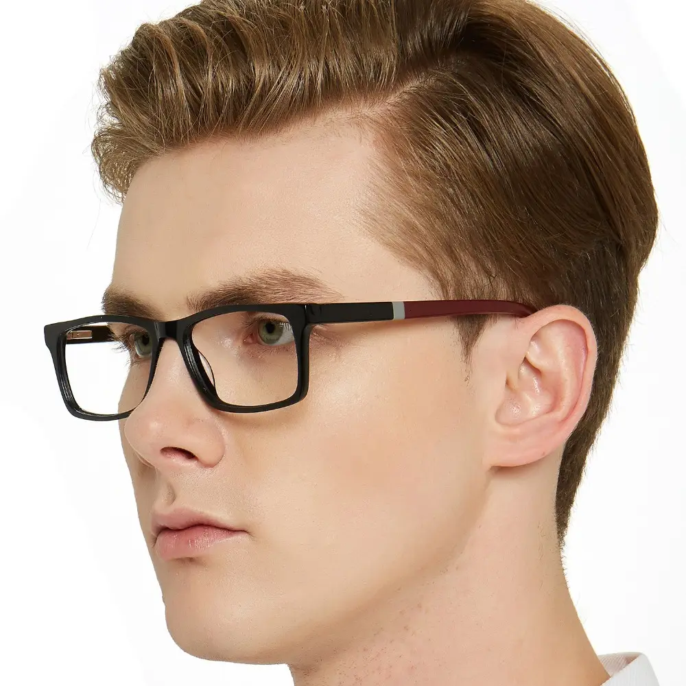 Computer billige Mode neues Modell Brillen rahmen stilvolle Kunststoff klar Anti Blaulicht Männer optische Rezept Acetat Brille