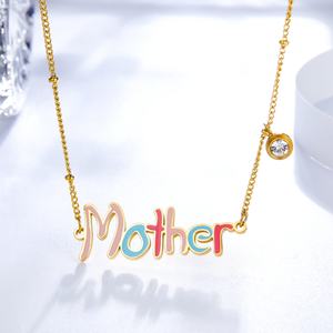 Cadeaux pour la fête des mères 2023, collier d'amour pour les mères, bijoux en acier inoxydable 18k pour maman, collier pour la fête des mères - Product Image 1