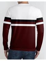 T-shirt à manches longues pour homme, imprimé 3D, 100% polyester, respirant, séchage rapide, design sportif décontracté, motif géométrique, coupe régulière, col en V