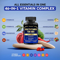 Complément alimentaire multivitaminé pour hommes certifié GMP, marque privée OEM, végétalien, 47-en-1, pour l'énergie, l'immunité et la santé cognitive
