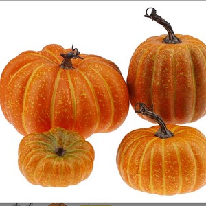 Assorted Sizes Autumn Artificial Orange <strong>Pumpkins</strong> <strong>Large</strong> Faux Harvest <strong>Pumpkins</strong> for Autumn Thanksgiving Halloween Seasonal Holiday - Product Image 2