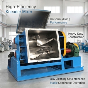 Mélangeur industriel automatique Sigma en forme de Z 500L certifié CE avec boîte de vitesses pour applications alimentaires et chimiques, moteur et roulement inclus - Product Image 1