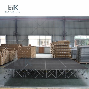 เวทีพับได้อลูมิเนียมปรับระดับได้ เวทีพกพาแบบไม้ เวทีพับได้แบบพกพา - Product Image 2