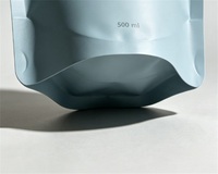 Pochette souple à bec latéral, sac d'emballage mat laminé autoportant avec bouchon à vis pour recharge de liquide démaquillant