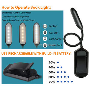<span class=keywords><strong>Lampe</strong></span> <span class=keywords><strong>de</strong></span> <span class=keywords><strong>lecture</strong></span> portable Vente <span class=keywords><strong>en</strong></span> <span class=keywords><strong>gros</strong></span> 3 couleurs 10 luminosité Flexible col <span class=keywords><strong>de</strong></span> cygne USB Rechargeable LED <span class=keywords><strong>Lampe</strong></span> <span class=keywords><strong>de</strong></span> <span class=keywords><strong>bureau</strong></span> Clip On Book Light - Product Image 4
