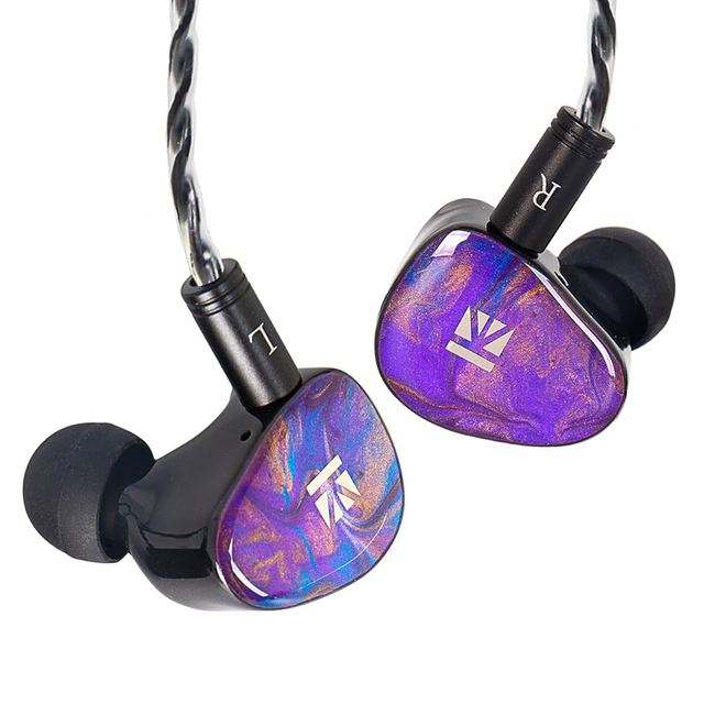 KBEAR KB02 Dynamic Driver Wired Earbuds Colorful Resin Shell in Ear Monitor IEM Headphones HiFi Earphones with 2Pin 4N OFC Cable