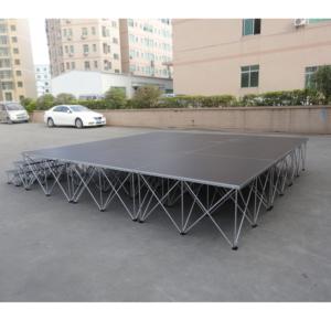 Escenario Portátil Ligero y Flexible con Plataforma de Madera Contrachapada y Soporte de Aleación de Aluminio para Eventos y Festivales Musicales, Fácil de Montar - Product Image 5
