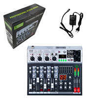 Console de mixage audio professionnelle GAX-KS50, carte son USB, mixeur avec réverbération numérique intégrée pour les spectacles sur scène