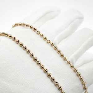 Collar de Cadena de Bolas Stella de Oro Sólido de 18K con Cuentas de Corte Diamante, Joyería Fina para Mujer, Resistente al Deslustre, Hipoalergénico - Product Image 6