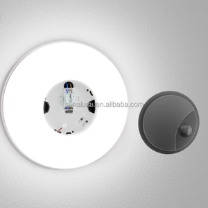 <span class=keywords><strong>Plafonnier</strong></span> étanche IP65 rond pour extérieur avec détecteur de mouvement mural, encastré, diffuseur en polycarbonate pour jardin LED - Product Image 5