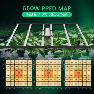 Éclairage horticole à spectre complet 650W pour plantes d'intérieur, angle de faisceau 120° °   Profilé en aluminium IP65 pour éclairage LED améliorant la luminosité - Product Image 5