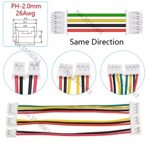Conector de enchufe Micro JST PH 2,0mm macho/hembra con cable 100/200/300mm Cable 2/3/4/5/6/8/10P Pin línea de puente para <span class=keywords><strong>Arduino</strong></span> - Product Image 2