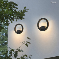 Applique circulaire géométrique noire minimaliste, décoration de salon, lampe de chevet, couloir, foyer, luminaire d'escalier