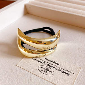 <span class=keywords><strong>Bandeau</strong></span> en métal asymétrique pour fille à la mode nouveau Style haute élasticité Durable cheveux cravate élastique queue de cheval corde à cheveux - Product Image 6