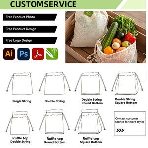 Sacs cadeaux en toile de coton écologiques en gros avec cordon de serrage, logo personnalisé, taille sur mesure, prix bas, emballage textile - Product Image 6