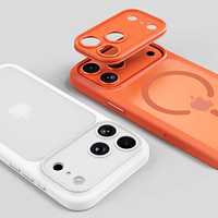 Coque de téléphone magnétique givrée pour iPhone 17 Pro Max, compatible avec iPhone 16 Plus, avec bouton IA, objectif détachable et découpes précises pour une protection optimale