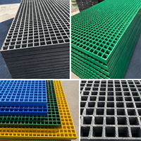Grille de passage industrielle en fibre de verre FRP moulée, résistante à la corrosion, multicolores, épaisseur 38 mm, fabriquée en usine