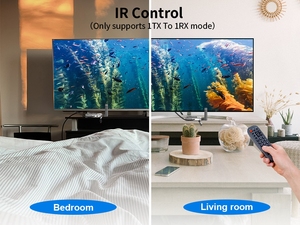 ชุดส่งสัญญาณและรับสัญญาณไร้สาย HDMI ระยะไกล 250 เมตร สำหรับกล้อง PS PC STB วิดีโอไปยังทีวี ควบคุมด้วยรีโมท IR ความละเอียด 1080P ชุดขยายสัญญาณไร้สาย - Product Image 5