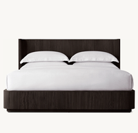 Cadre de Lit en Bois de Chêne pour Chambre, Meuble de Luxe pour Maison