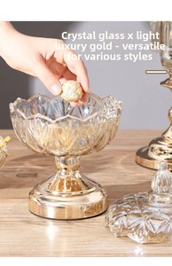 Luxuriöses Kristallglas-Bonbonglas mit Deckel im Europäischen Stil Wohnzimmer Couchtisch Aufbewahrungsbehälter Dekoratives Heim-Organizer-<span class=keywords><strong>Set</strong></span> - Product Image 4