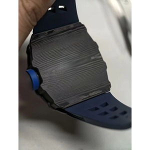 3501 Top-quality Carbon Fiber Material Sapphire Crystal Black Rubber Strap Unisex Wristwatch <b>Automatic</b> Mechanical Hollow 20mm - Product Image 4