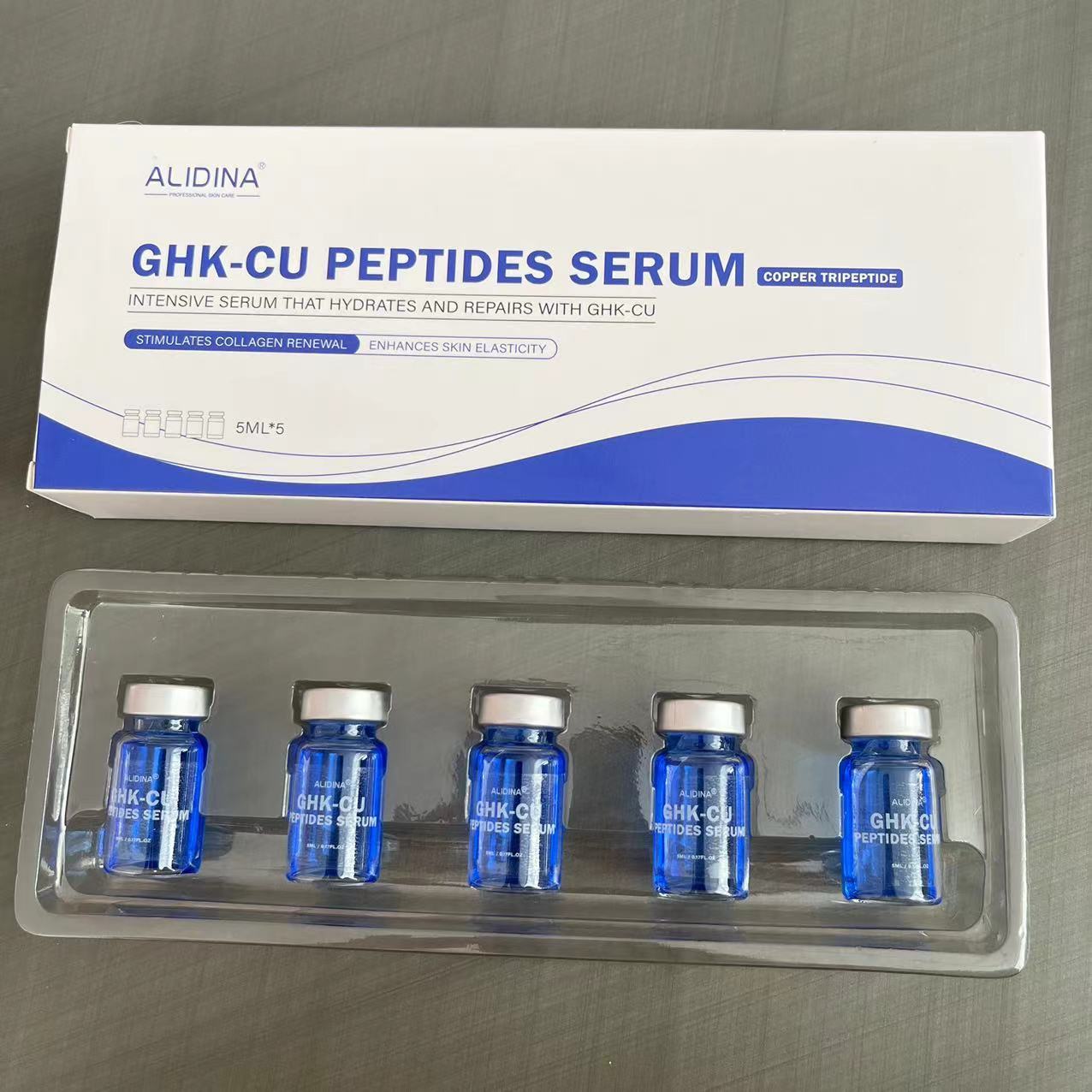 Suero Intensivo de Péptidos GHK-Cu, Suero de Péptidos de Cobre GHK-Cu con Ácido Hialurónico, Ampolla Facial Antienvejecimiento| Alibaba.com