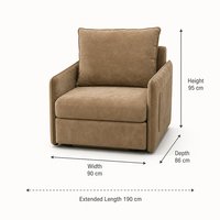 Fauteuil inclinable simple moderne et pliable avec table basse relevable et rangement dissimulé, revêtement en velours, multi-usages