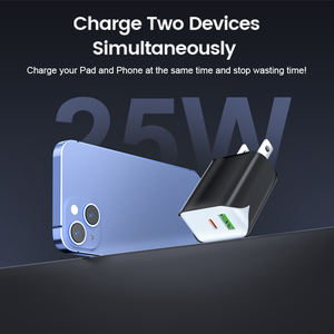 อะแดปเตอร์ชาร์จเร็ว 25W แบบสองพอร์ต ดีไซน์เฉพาะ รองรับ Type A+C หัวปลั๊ก US EU UK AU สำหรับ Samsung Huawei และอุปกรณ์มือถืออื่นๆ - Product Image 4