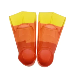 Aletas de buceo personalizadas con bolsillo para los pies, de silicona, de goma suave, para entrenamiento de natación, para niños