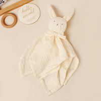 Tissu de mousseline de coton biologique Couverture de sécurité pour bébé lapin Doudou pour bébé lapin