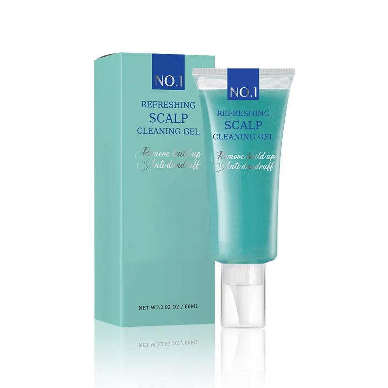 Gel nettoyant en profondeur à la menthe poivrée naturelle, produit de marque privée, protège le cuir chevelu, la santé de la tête, exfoliant relaxant pour le cuir chevelu