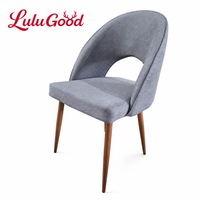 Chaise d'appoint ergonomique élégante et confortable sans accoudoirs avec dossier rembourré en plastique pour la maison, le bureau, le café, le restaurant, la chambre et comme tabouret de maquillage