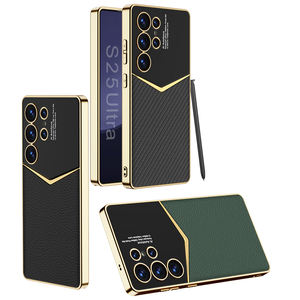 Para <span class=keywords><strong>Samsung</strong></span> S25 Ultra funda de teléfono con patrón de fibra de carbono estilo Jazz PU cuero ultrafino a prueba de golpes para S25P S25 - Product Image 1