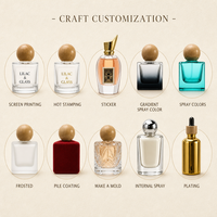 Flacon de parfum vide personnalisé de 30 ml, 50 ml, 100 ml, contenant en verre rectangulaire transparent avec bouchon en bois noir